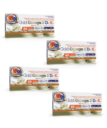 T-Nutrition Goldd OMEGA 3 D3 500 IU + K2 Capsules | EPA DHA Fish Oil | Pureest Source for Omega Fatty Acids (120 Capsules)