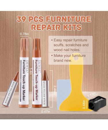 DEWEL Wood Markers Furniture Repair Kit - 18 Colors for Scratch Repair on Laminate Cabinets & Wooden Surfaces - Buy Online on GoSupps.com