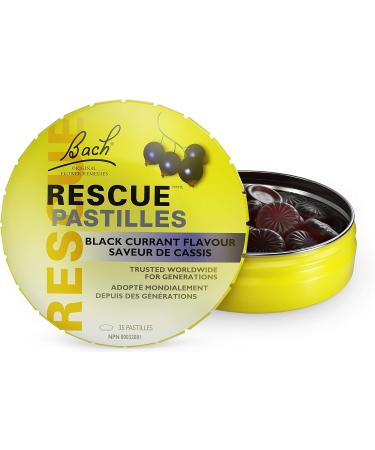 Rescue Remedy Bach RESCUE PASTILLES Black Currant Flavour Lozenges Natural Flower Essence & Rescue Remedy Bach RESCUE PASTILLES Orange and Elderflower Flavour Lozenges - Buy Online on GoSupps.com