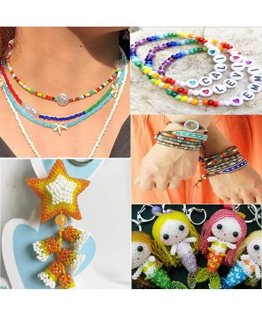 YITOHOP 8800+pcs 4mm 12/0 Glass Seed Beads Kit - 48 Colors for Jewelry Making - Teen Girls Crafts Gift - Ages 8-12 - Buy Online on GoSupps.com