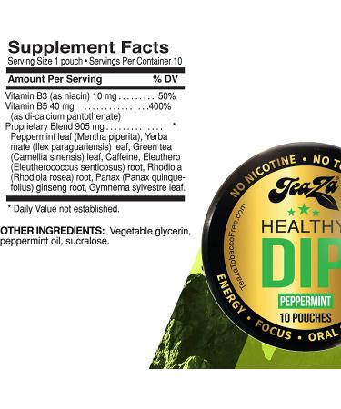 Teaza Peppermint Herbal Energy Pack - 10 Pouches per Pack - 4 Camo Packs - 4 Pack - Buy Online on GoSupps.com