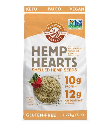 Manitoba Harvest Hemp Hearts Raw Shelled Hemp Seeds 5lb; with 10g Protein & 12g Omegas per Serving Non-GMO Gluten Free - Buy Online on GoSupps.com