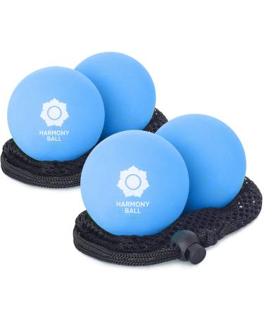 Massage ball 2 Set made of natural rubber including network - 2 x massage balls each 7.2 cm pleasantly compliant perfect for fascia and self -massage (7.2 cm 2 x blue) 2 x blue 7.2 cm - Buy Online on GoSupps.com
