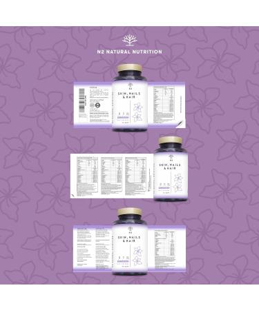 Biotin Food Supplement Hair Skin and Nail. Vitamins C E B. Minerals Zinc Magnesium and Selenium. Hair and Beard Growth Nail Care. Hair Biotin 90 Capsules. N2 Natural Nutrition - Buy Online on GoSupps.com