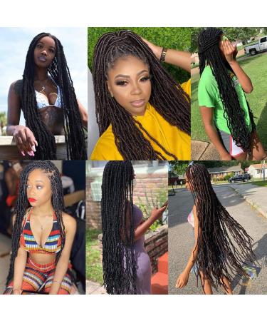 Xtrend 5 Packs Nu Faux Locs Crochet Braids 36 Inch Most Natural Soft Faux Locs Crochet Braid Hair Synthetic Hair African Roots Hair Extensions 27# 36 Inch (Pack of 5) 27# - Buy Online on GoSupps.com
