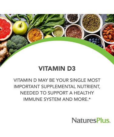 Nature's Plus Max Potency Vitamin D3 10,000 IU - 60 Softgels for Optimal Health - Buy Online on GoSupps.com