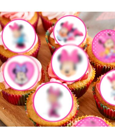 PRECUT Pink Mouse Cupcake Toppers Pink Mouse Theme Mini Edible Cake Decorations Edible Cute Mouse Party Decorations Mini Mouse Cake Topper Edible Princess Cupcake Toppers (24) - Buy Online on GoSupps.com