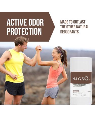 MAGSOL Natural Deodorant for Men Aluminum Free Deodorant for Women (2 Pack) (Sandalwood) - Buy Online on GoSupps.com