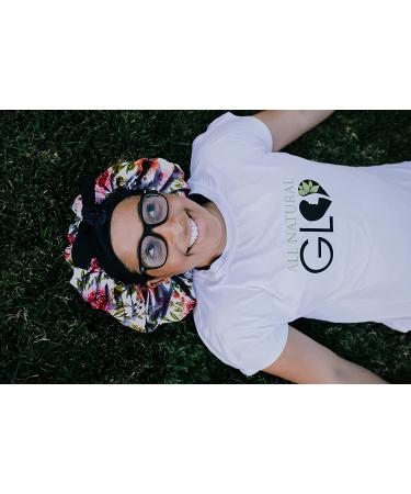 Extra Long Reversible Satin Bonnet | Adjustable Ties | Edge Protection | Long Hair | Braids | Twists | Crochet | 27-inch (Spring Time + Olive Branch) - Buy Online on GoSupps.com