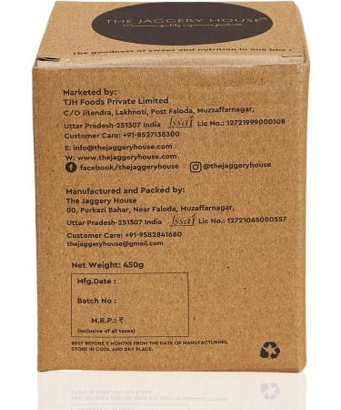 The Jaggery House Solid Jaggery with Ashwagandha 450g - 100% Natural, Handmade, Chemical-Free Jaggery Block and Cubes - Buy Online on GoSupps.com