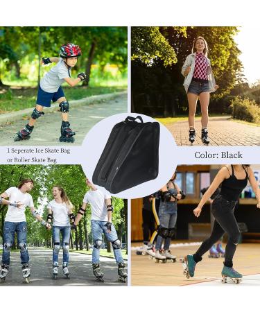 Gooyule Roller Skate Bag - Large Capacity Breathable Skating Bag for Girls, Boys, and Adults | Fits Quad Skates, Inline Skates, Roller Skate Accessories - Black - Buy Online on GoSupps.com