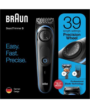 Procter Gamble Braun Beard Trimmer Trimmer and Hair Trimmer for Men Lifelong Sharp Blades 39 Length Settings BT3240 BlackBlue - Buy Online on GoSupps.com