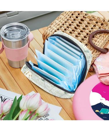 Women's Floral Tampon Storage Bag - Multi-Pocket Binding-Up Bags for Menstrual Needs | International Shipping - Buy Online on GoSupps.com