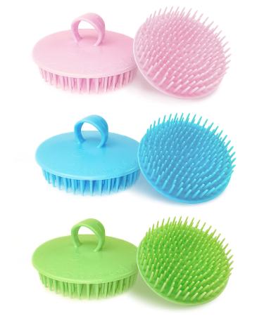 Hair Scalp Massager Shampoo Brush  6 Pcs Scalp Brush Shower  Soft Scalp Scrubber for Dandruff  Scalp Exfoliator for Adults  Children and Pets