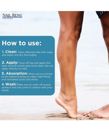 Extra Strength Nail Renu Toenail Fungus Treatment | Fast Acting Repair for Damaged Nails | 1% Tolnaftate & Essential Oils | Finger & Toe Fungus Treatment - Buy Online on GoSupps.com