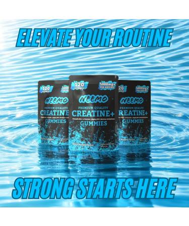 NEEMO Micronized Creatine Monohydrate Gummies for Men & Women Creatine Plus Taurine Vitamin B12 Alpha GPC and Betaine - Preworkout Creatine Gummies Lean Muscle Builder Vegan Mixed Berries - Buy Online on GoSupps.com
