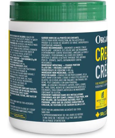 ORGANIKA Unflavoured Creatine Powder 500 GR - Buy Online on GoSupps.com