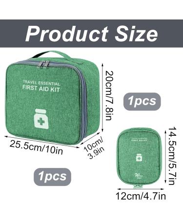 AhoGou 2-Piece Travel Pharmacy Bag Set - Large Capacity Waterproof Medication Bag for Home Office & Outdoor Travel - Green - Buy Online on GoSupps.com