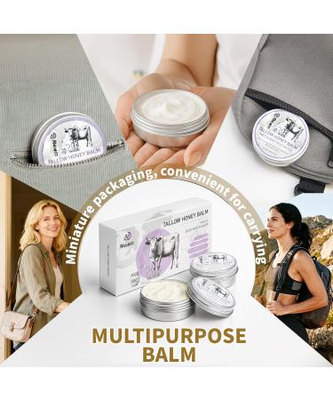Mulukiss Beef Tallow for Skin and Honey Balm For Face - Grass-Fed Beef Tallow & Raw Wild Honey Blend Natural Body & Face Moisturizer Version 2.0 - Iris scent - Buy Online on GoSupps.com