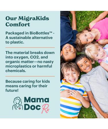 MamaDoc Rx MigraKids Comfort | Riboflavin Magnesium & CoEnzyme Q10 | Pediatric Science-Backed Migraine Support | Kids and Teens Ages 6+ | 120 Capsules - Buy Online on GoSupps.com