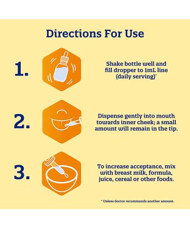 Enfamil Baby Vitamin D-Vi-Sol Liquid Supplement Drops for Infants - Strong Teeth & Bones Support - Gluten-Free - 50 mL Dropper Bottle (Pack of 2) - Buy Online on GoSupps.com