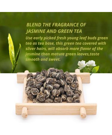 Oriarm Jasmine Pearls Tea Loose Leaf 1000g (Pack of 2) - Chinese Dragon Pearls Jasmine Green Tea Leaves - 1st Grade - Brew Hot or Iced Tea Jasmine Pearls Tea 1000g - Buy Online on GoSupps.com