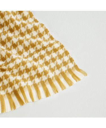 Ladies Cotton Scarf - Elegant Yellow Triangle Wrap | Autumn Winter Hood Scarf - One Size Turban for Women - Buy Online on GoSupps.com