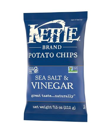 Kettle Brand Sea Salt and Vinegar Kettle Potato Chips 7.5 oz - Gluten-Free & Non-GMO - Buy Online on GoSupps.com