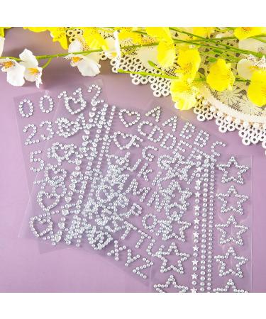 OIIKI 4 Sheets Star Hair Face Jewels - Self-Adhesive Acrylic White Rhinestones Stickers for Makeup Parties & Festivals | Body Jewelry Decorations - Buy Online on GoSupps.com