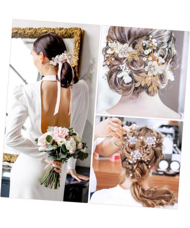 Beavorty 1 Set Comb Set Flower Bridal Combs Women Flower Hairpins Hair Side Combs Hair Flowers Combs for Holding Hair Back Bridal Headpiece Floral Hairpins Rhinestone Hair Pins White Pearl - Buy Online on GoSupps.com