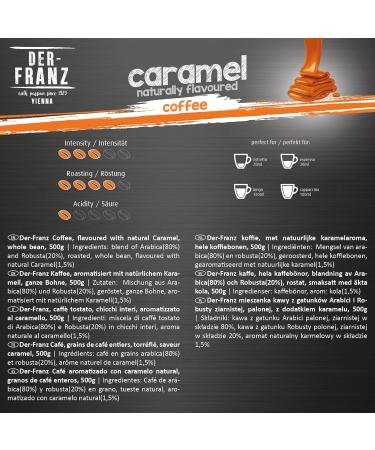 Der-Franz Coffee - Caramel Flavored Arabica & Robusta Beans | 3 x 500g Pack - Premium International Shipping - Buy Online on GoSupps.com