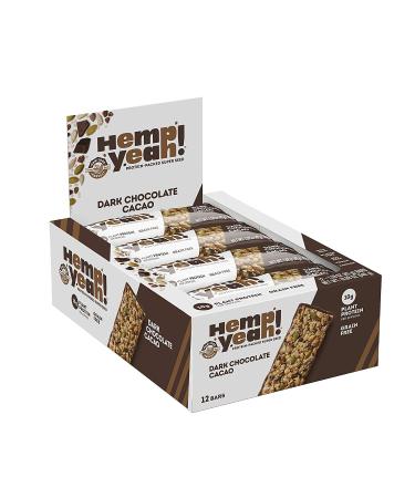 Buy Manitoba Harvest Hemp Yeah! Dark Chocolate Cacao Protein Bars - 12 Pack (1.59 oz Each) - Healthy Snack Option - Buy Online on GoSupps.com