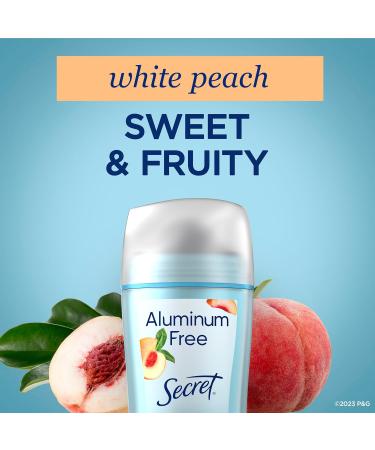 Secret Aluminum Free Deodorant for Women 48hr Odor Protection Free of Parabens Dyes Talc & Baking Soda PH Balancing Minerals Invisible Solid White Peach Scent 2.4 oz (Pack Of 3) White Peach 2.4 Ounce (Pack of 3) - Buy Online on GoSupps.com