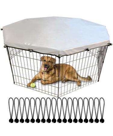 YGCASE Universal Dog Playpen Cover Sun/Rain Proof Top, Provide Shade and Security for Outdoor and Indoor, Fits All 24" Wide 8 Panels Pet Exercise Pen Cover only