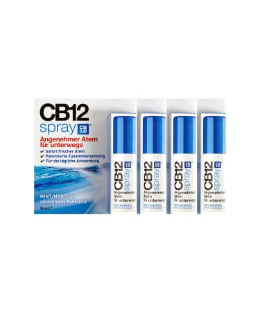 CB12 Mouth Spray Instant - Refreshing Oral Care Solution 15ml (Pack of 4) 15 ml (Pack of 4)