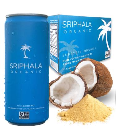 Sriphala Mineral Rich Nutritious Organic Coconut Water  with Fulvic Acid + Electrolyte Water  Non-GMO, Keto, Gluten-Free, No Sugar Added Tasteful Vitamin Water Energy Quench (133.2 Fl Oz,12-pack) - Buy Online on GoSupps.com