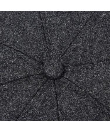 VOBOOM Men's Wool Blend Newsboy Cap - Grey Herringbone Cabbie Flat Cap - Buy Online on GoSupps.com