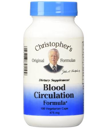Christopher's Original Formulas Blood Circulation Formula 475 mg 100 Vegetarian Caps - Buy Online on GoSupps.com