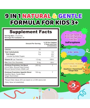 Q'ankyaq Black Walnut Wormwood Liquid for Kids Appetite Booster Gummies for Kids Ages 3+ - Buy Online on GoSupps.com