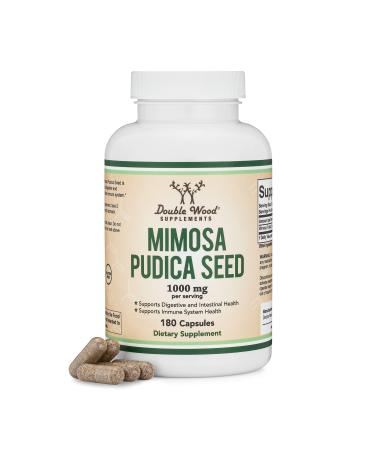 Mimosa Pudica Seed Capsules (180 Capsules 3 Month Supply) 1000mg for Digestive Support by Double Wood