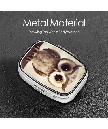 Cute Owl Pill Case - 2 Compartment Small Pill Box for Travel & Purse Organizer - Perfect Gift for Pill Storage - Buy Online on GoSupps.com