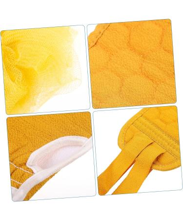 NOLITOY 2 Sets Exfoliating Back Scrubber - 3pcs Glove Pull Back Shower Towel & Loofah Sponge Belt - Mesh Bath Back Strip Yellow 85x9.5CM - International Shipping Available - Buy Online on GoSupps.com