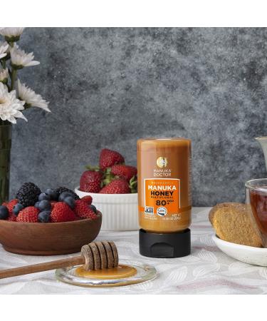 Manuka Doctor MGO 80+ Squeezy 100% Pure New Zealand Honey - Certified RAW, Non-GMO (10.58 oz) - Buy Online on GoSupps.com