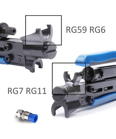 Yangoutool Coax Cable Crimper Kit - Adjustable Compression Tool for RG6/RG11/RG59 Coaxial Cables - Buy Online on GoSupps.com