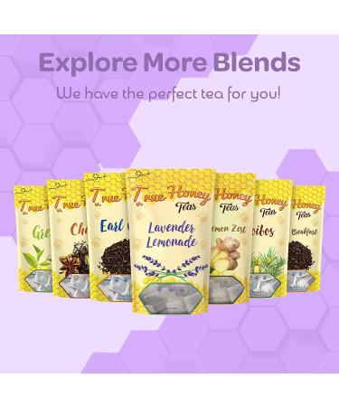 True Honey Lavender Lemonade Tea Bags - Organic Chamomile Tea with Honey Crystals for Relaxation and Stress Relief - Caffeine-Free Herbal Tea Sachets - 24 Count - Buy Online on GoSupps.com