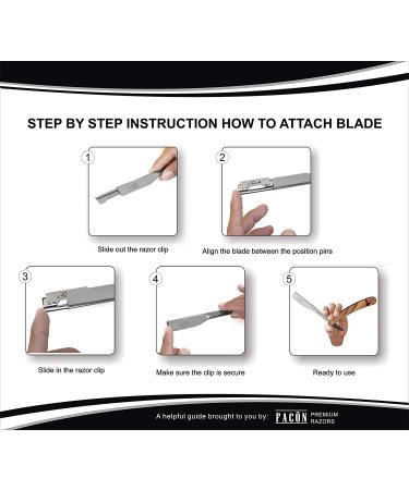 Facn Professional Wooden Straight Edge Barber Razor - 100 Blades included, Salon Quality Cut Throat Shavette - Buy Online on GoSupps.com