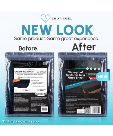 Buy Eroticgel Double Black Waterproof Massage Sheet - Hypoallergenic Oil & Silicone Safe 137x203 cm + 35 cm - International Shipping - Buy Online on GoSupps.com