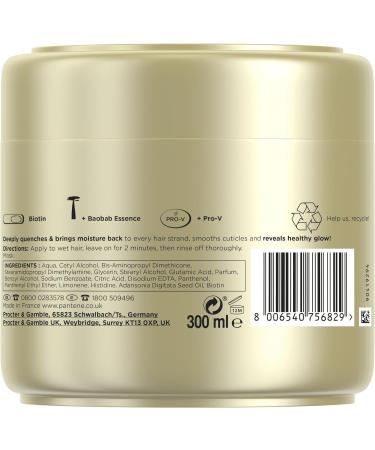 Pantene Intense Hydration Hair Mask with Biotin & Baobab Essence 300ml - Moisturizing and Nourishing Treatment for Dry Hair - Buy Online on GoSupps.com
