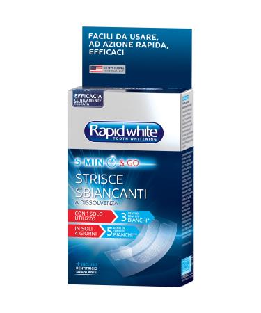 Rapid White Set with 8 lightening strips contains accelerator (6 ml) 8 bags (2 tooth strips per bag) toothpaste Express White (14 ml) mint taste