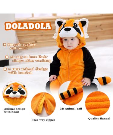 Doladola Baby Hooded Raccoon Romper | Toddler Jumpsuit (3-6 Months) | Autumn/Winter Outfits - Buy Online on GoSupps.com